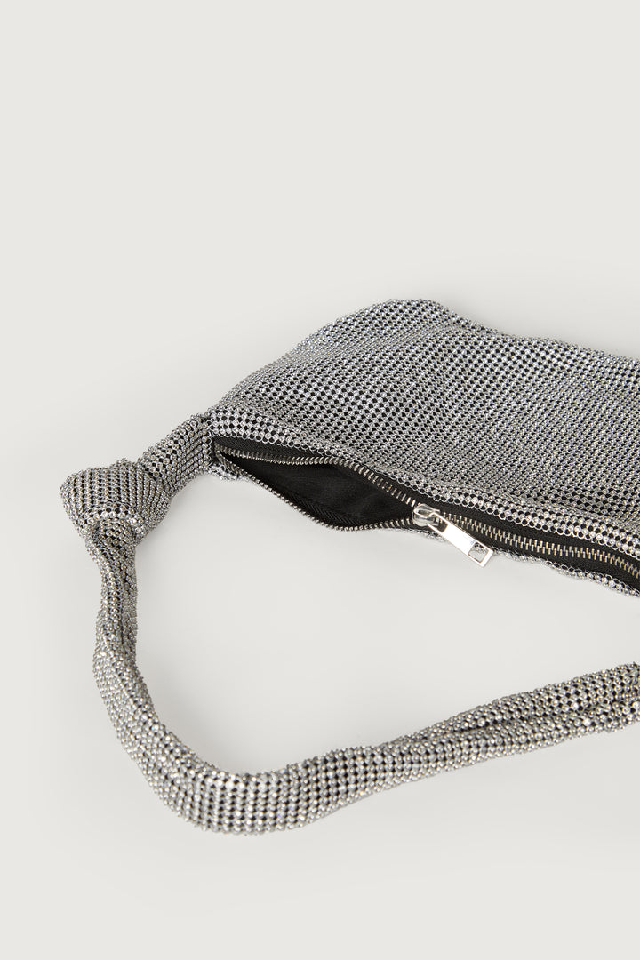RHINESTONE BAG in Silver — alternate angle