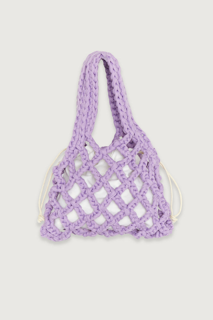 KNIT WOVEN BAG in Lavender — alternate angle