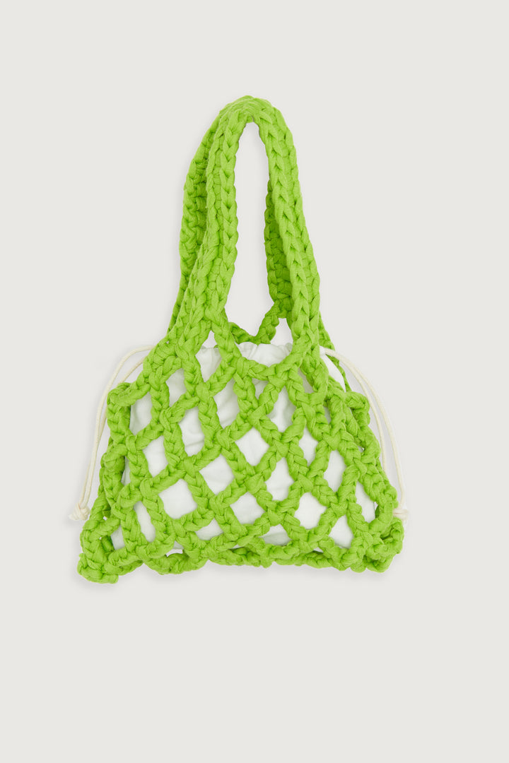 KNIT WOVEN BAG in Peppermint — alternate angle