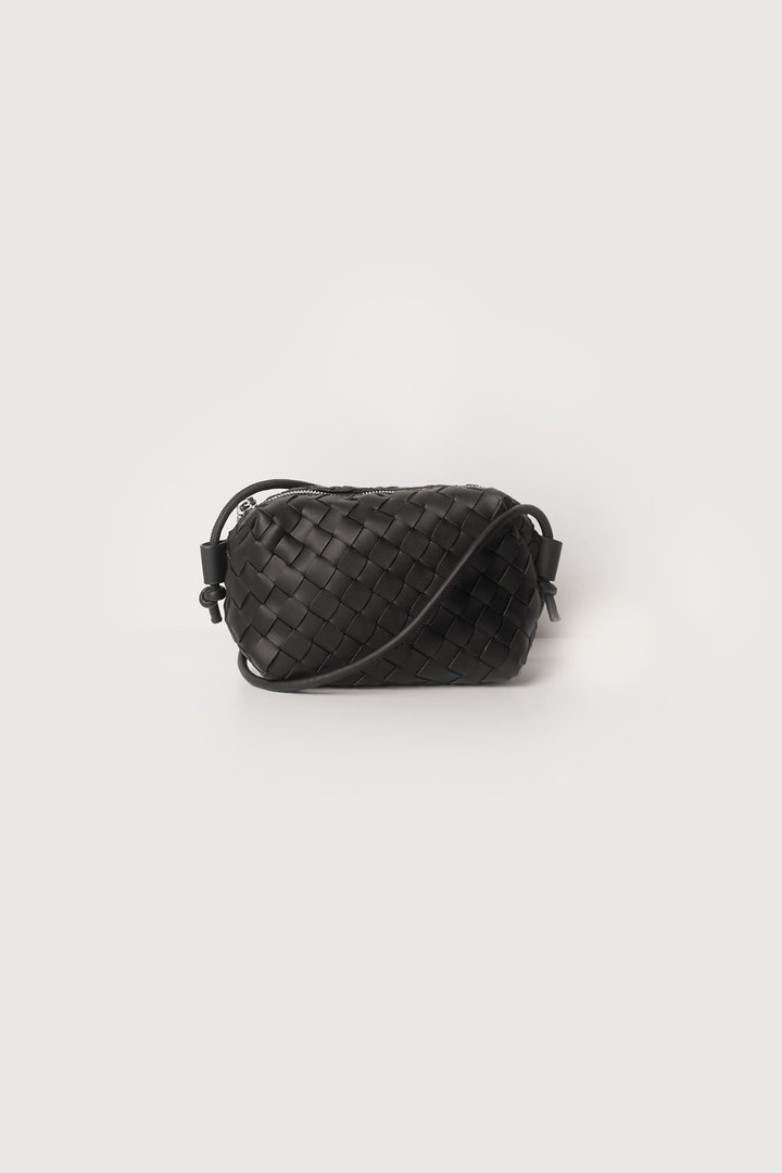 WOVEN CROSSBODY BAG in Black — alternate angle