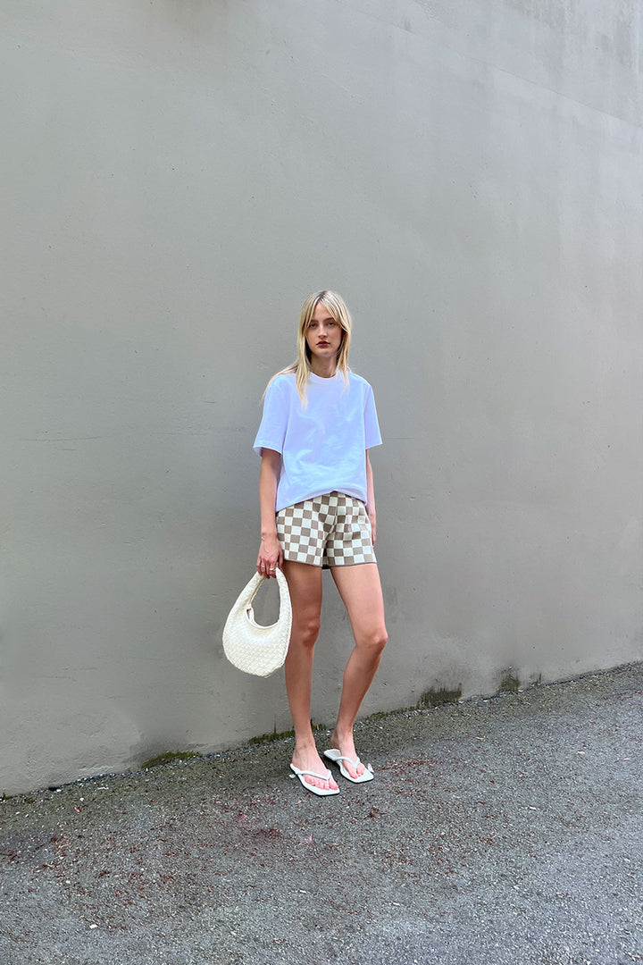 WOVEN SHOULDER BAG in Cream — alternate angle