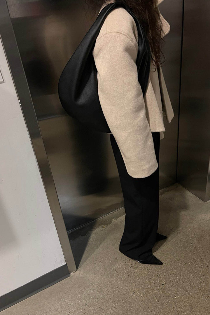 SLOUCHY SHOULDER BAG in Black — alternate angle