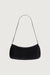 Velvet shoulder bag in black — main image
