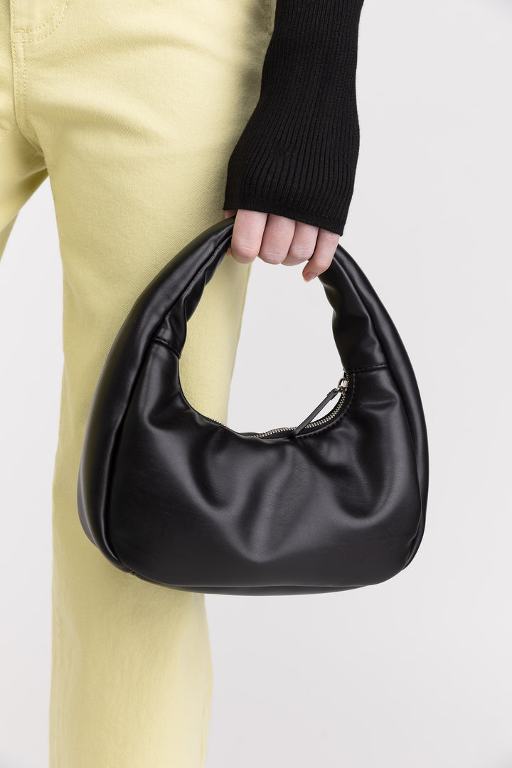 SMALL PADDED HANDBAG in Black — alternate angle