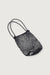 Vegan leather net shoulder bag in black — main image