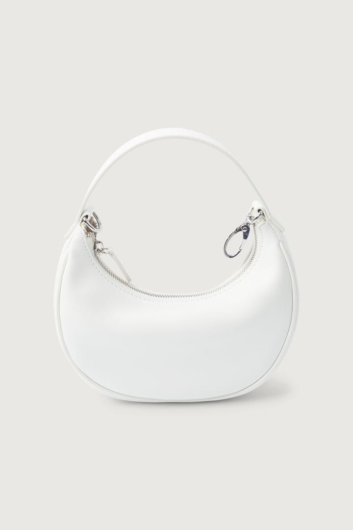 MINI CRESCENT HANDBAG in Cream — alternate angle