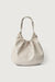 Scrunched strap shoulder bag in oatmeal — main image