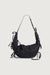 Large shoulder bag with bows in black — main image
