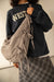 Large shoulder bag with bows in taupe grey — main image