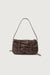 Bow-detailed ruched shoulder bag in brown — main image