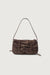 Bow-detailed ruched shoulder bag in brown — main image