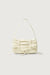 Bow-detailed ruched shoulder bag in cream — main image