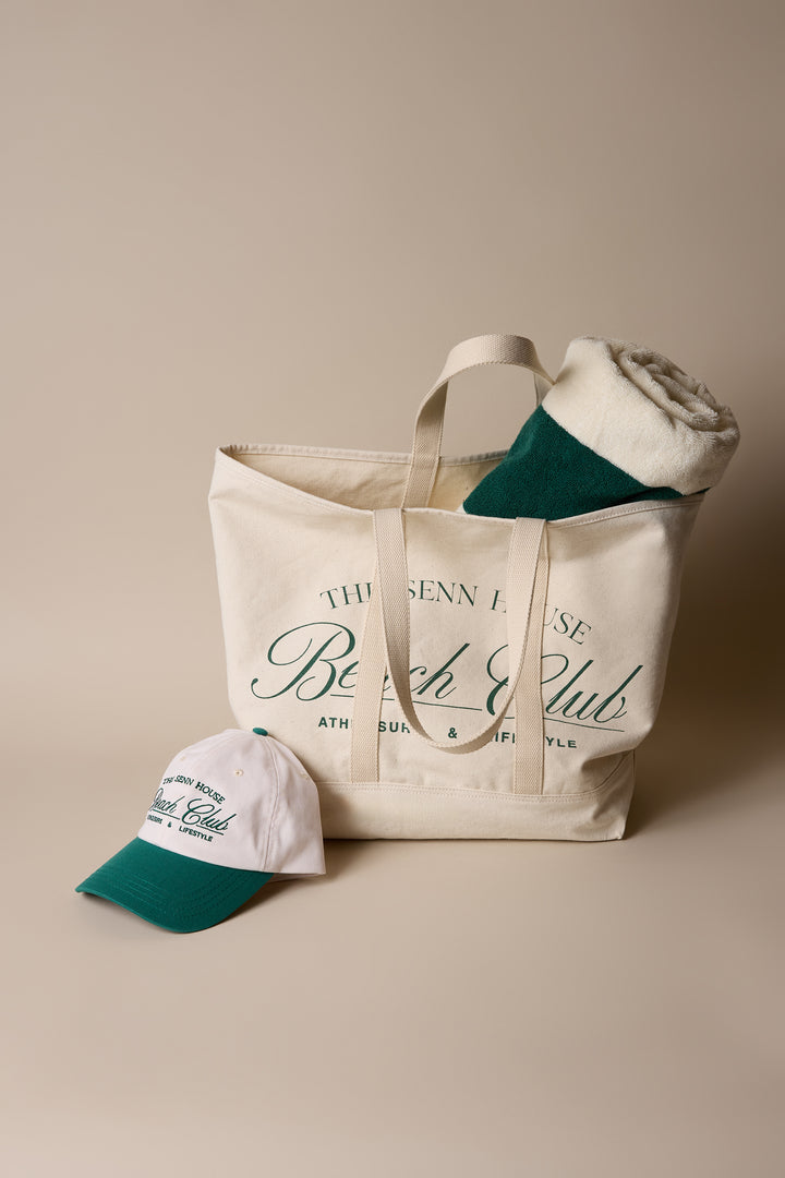 BEACH CLUB TOTE BAG in Natural Green — alternate angle