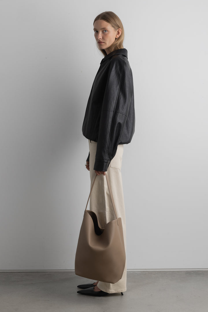 SLOANE TOTE in Light Taupe — alternate angle