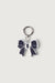 Metal ribbon bag charm in silver — main image