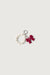 Pearl and ribbon pendant bag charm in red — main image
