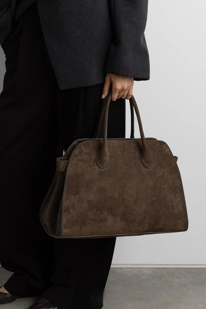 VEGAN SUEDE ROWAN BAG in Dark Cypress — alternate angle