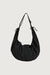Nylon crescent crossbody bag in black — main image