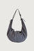 Nylon crescent crossbody bag in charcoal — main image