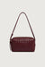 Woven shoulder bag in wine — main image