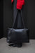 Croc inspired shoulder bag in black — main image