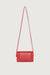 Square flap crossbody bag in red — main image