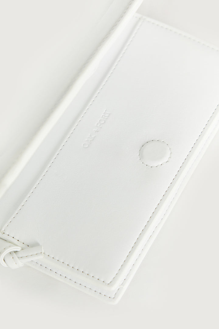 SQUARE FLAP CROSSBODY BAG in White — alternate angle