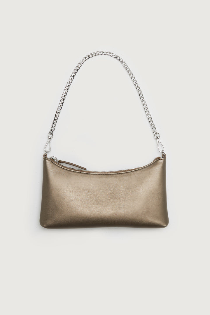 MINI BAG WITH CHAIN STRAP in Dark Bronze — alternate angle
