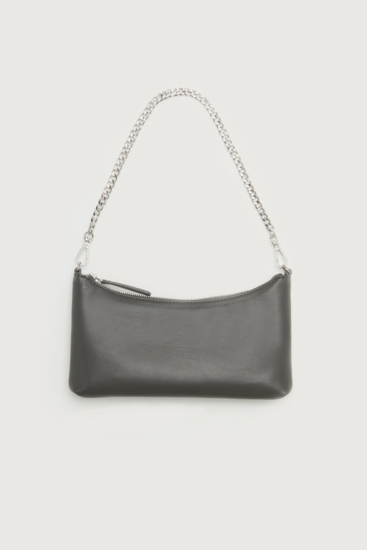 MINI BAG WITH CHAIN STRAP in Deep Iron — alternate angle