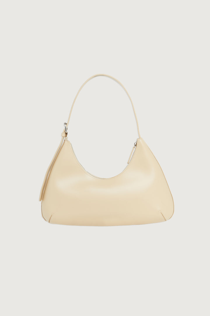SMALL ROUNDED SHOULDER BAG in Dark Beige — alternate angle