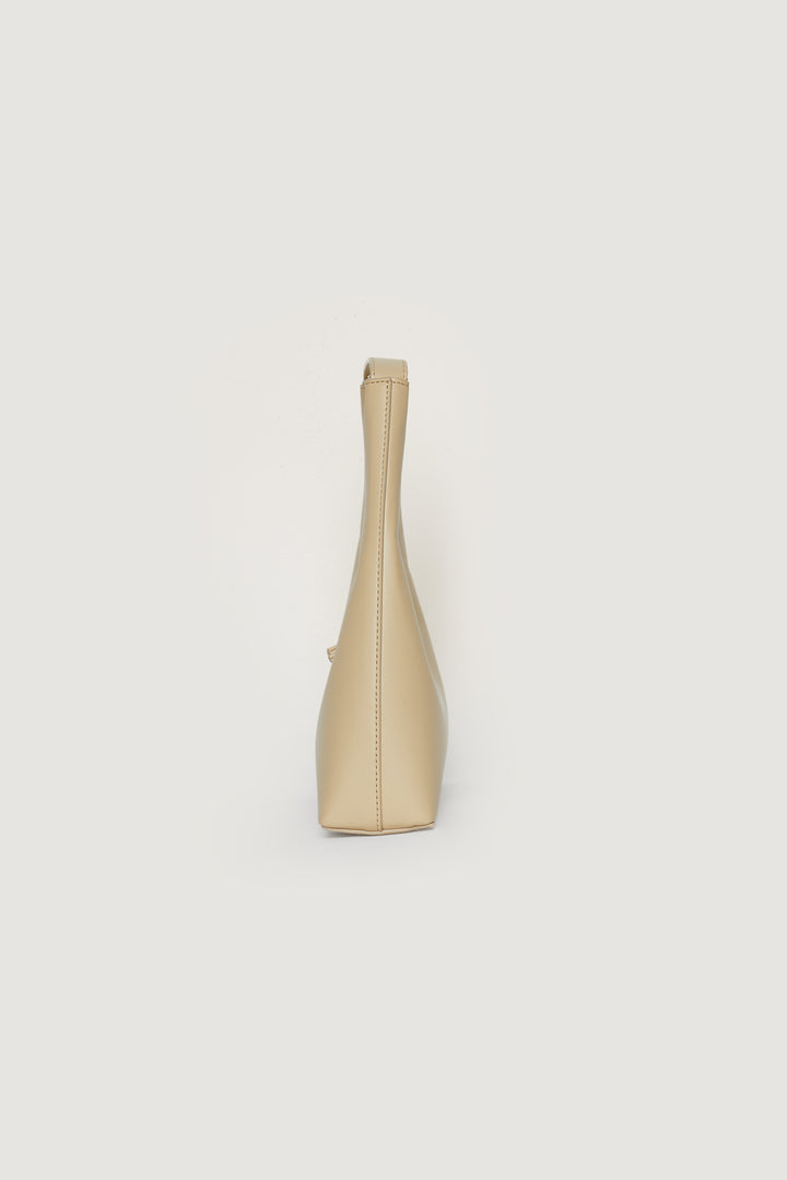 HIGH ZIPPER SHOULDER BAG in Pale Khaki — alternate angle