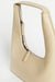 High zipper shoulder bag in pale khaki — main image
