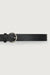 Curved buckle belt in black — main image