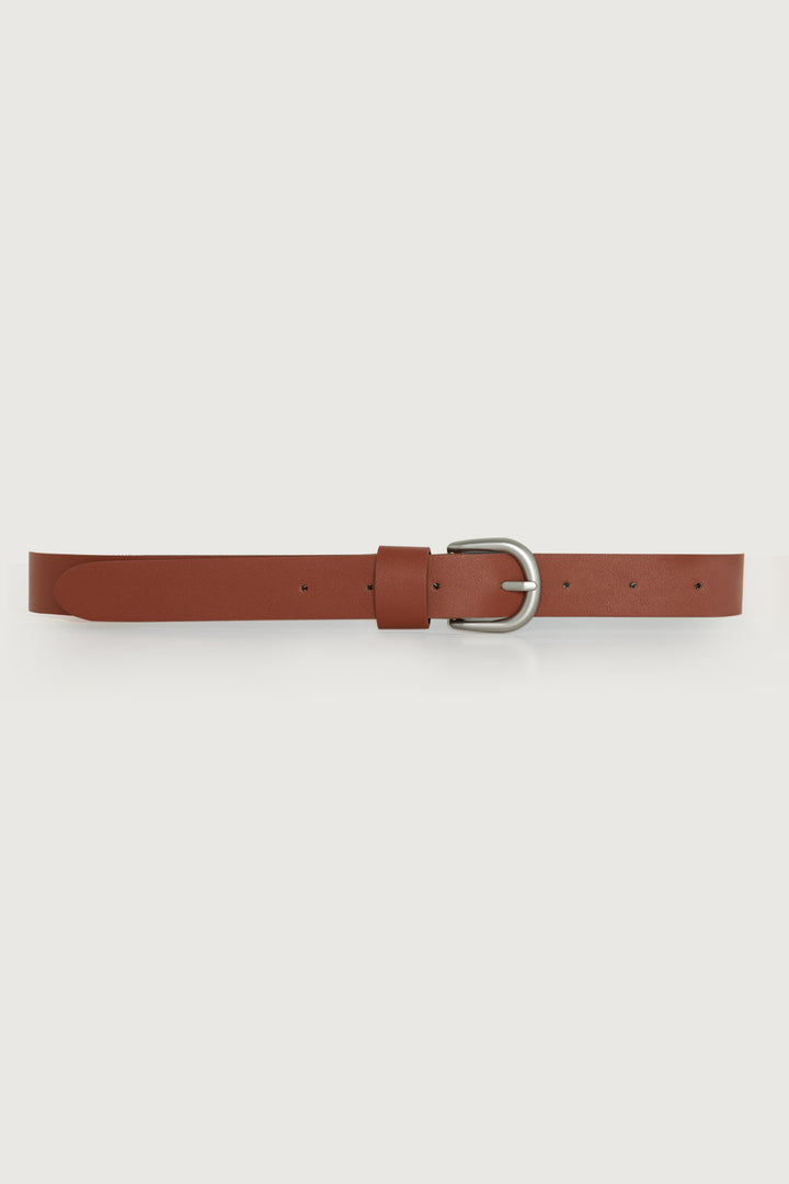 CLASSIC LONG BUCKLE BELT in Brown — alternate angle