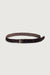 Braided leather belt in brown — main image