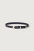Genuine leather metal tip belt in black silver — main image