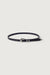 Genuine leather belt with silver tip in black — main image