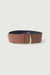Vegan leather wide belt in brown — main image