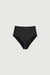 High waisted bikini bottom in black — main image