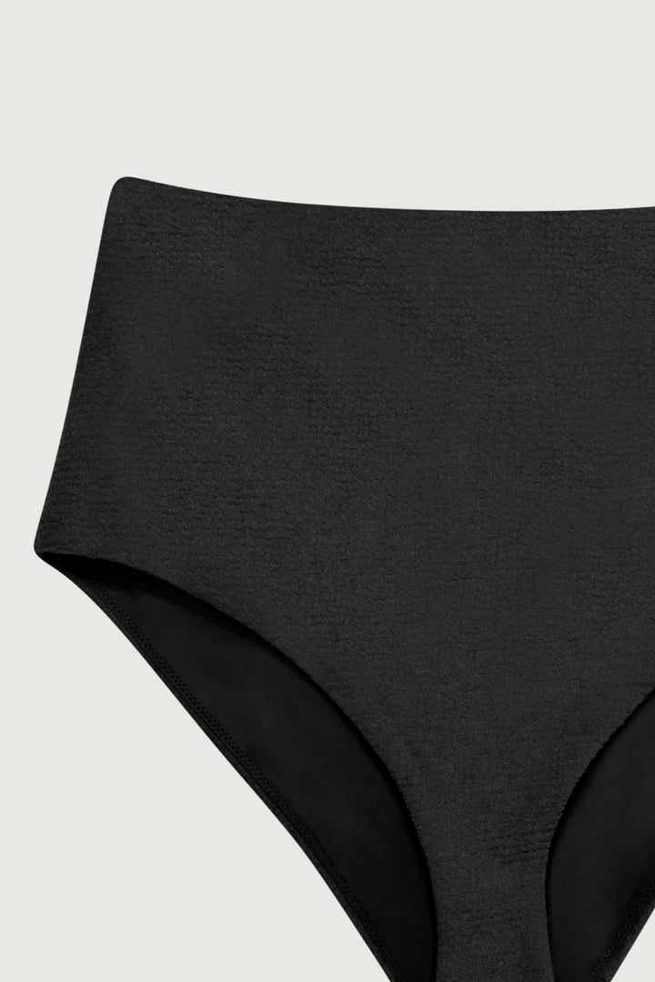 HIGH WAISTED BIKINI BOTTOM in Black — alternate angle