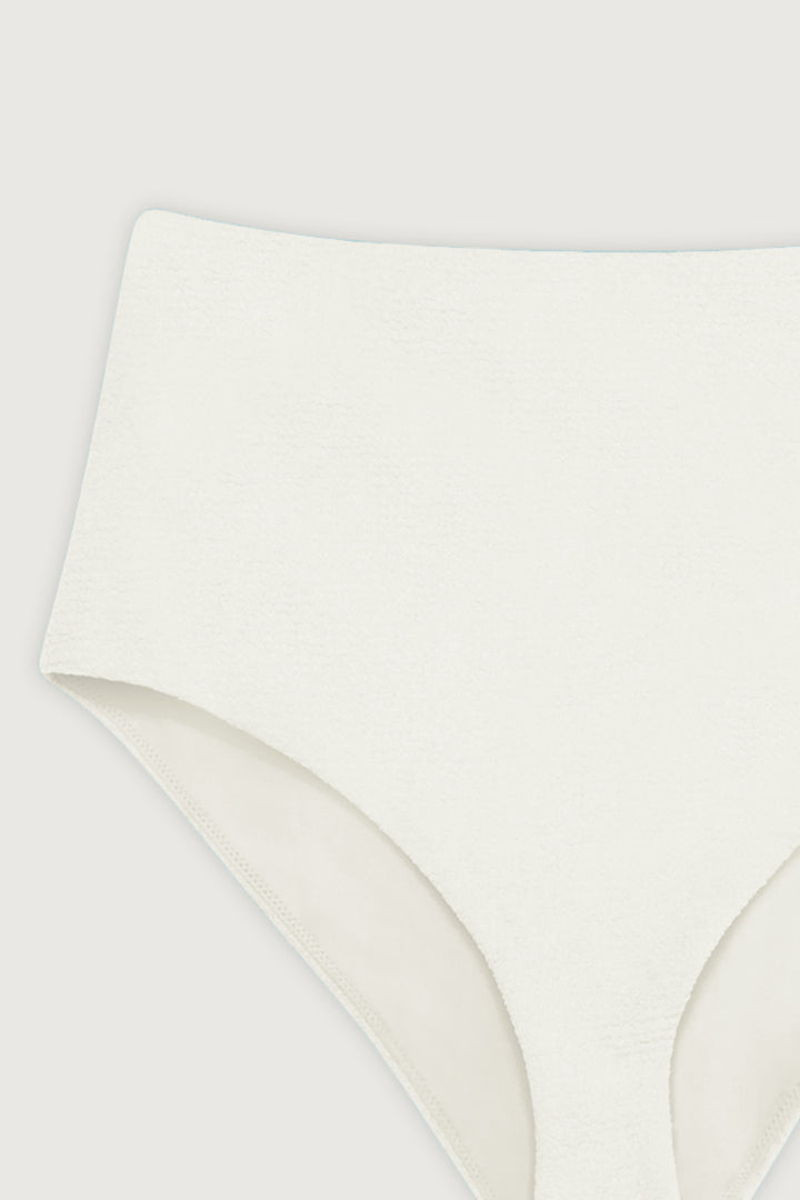 HIGH WAISTED BIKINI BOTTOM in Cream — alternate angle