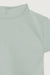 Mockneck swim top in aqua grey — main image