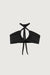 Halterneck bikini top in black — main image