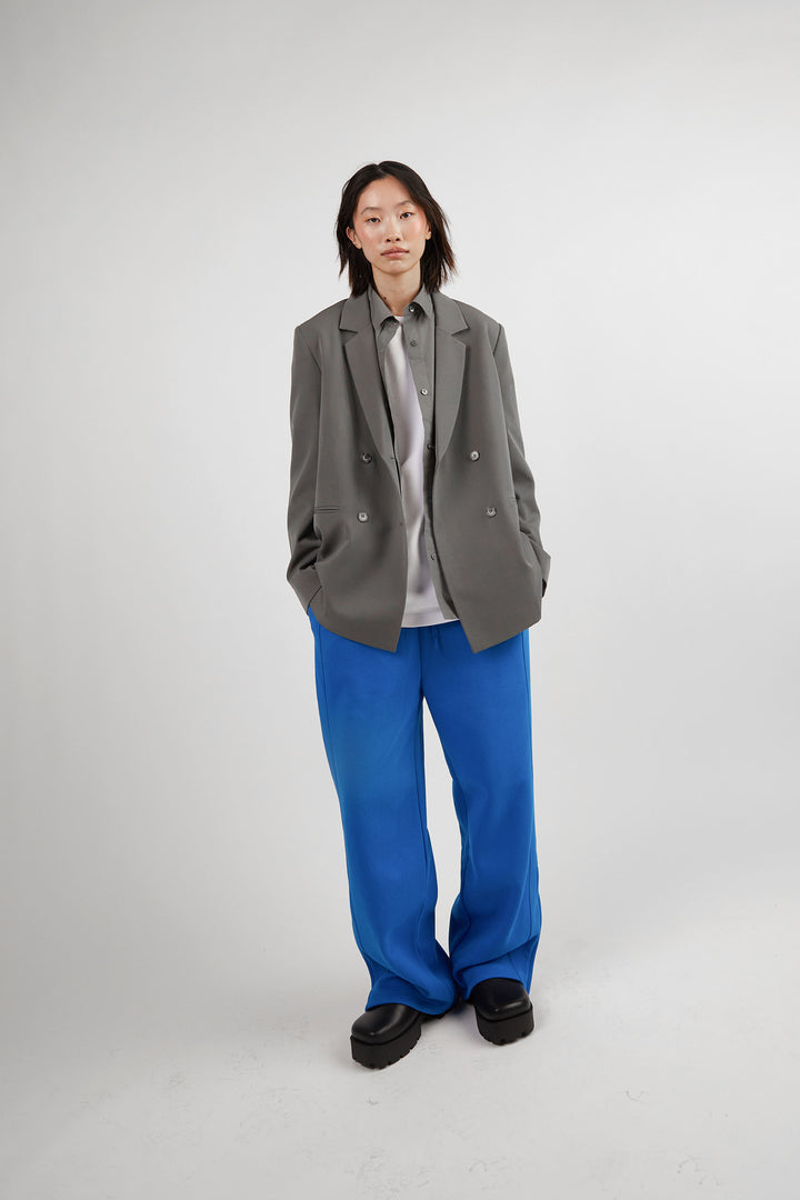 OVERSIZED BLAZER in Gunmetal — alternate angle