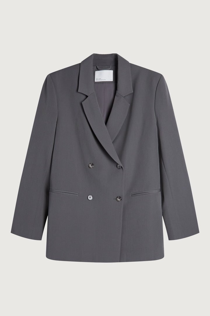 OVERSIZED BLAZER in Gunmetal — alternate angle