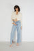Cropped blazer in oatmeal — main image