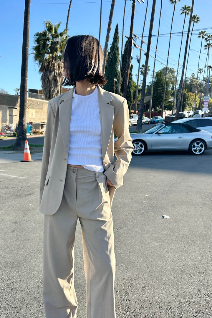 RELAXED FIT BLAZER in Smokey Taupe — alternate angle
