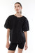 Woven top in black — main image