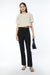 Cropped top with fringed trims in cream — main image