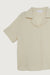 Crinkle short sleeve shirt in cream — main image